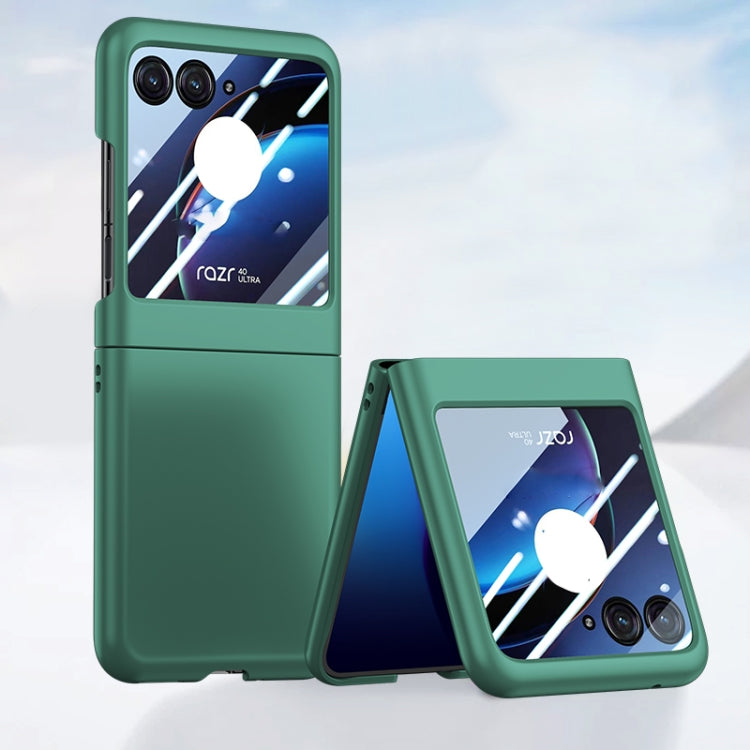 For Motorola Razr 40 Ultra Integrated PC Skin Feel Shockproof Phone Case(Green) by buy2fix