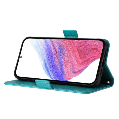 For Ulefone Note 14 Embossed Rose RFID Anti-theft Leather Phone Case(Light Blue) by buy2fix