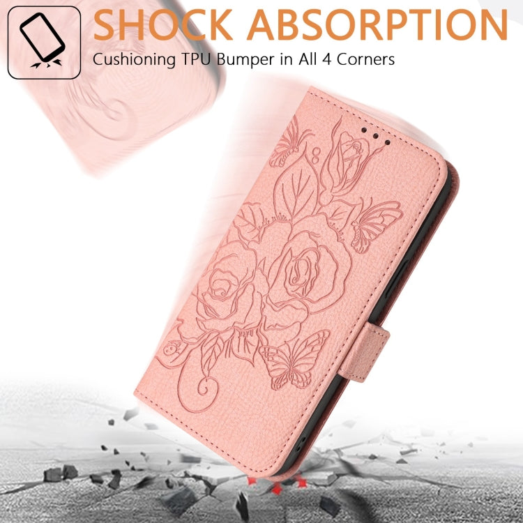 For Ulefone Note 18 Ultra Embossed Rose RFID Anti-theft Leather Phone Case(Pink) by buy2fix