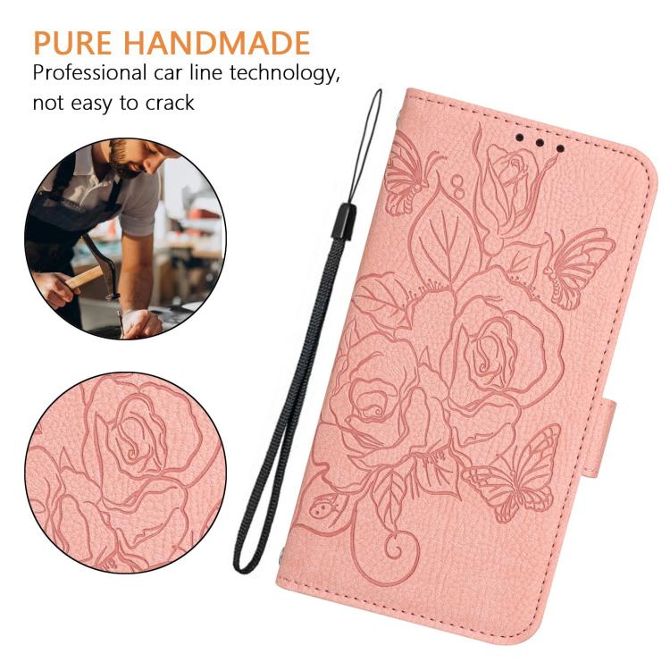 For Google Pixel 10 5G / 10 Pro 5G Global Embossed Rose RFID Anti-theft Leather Phone Case(Pink) - Google Cases by buy2fix | Online Shopping UK | buy2fix