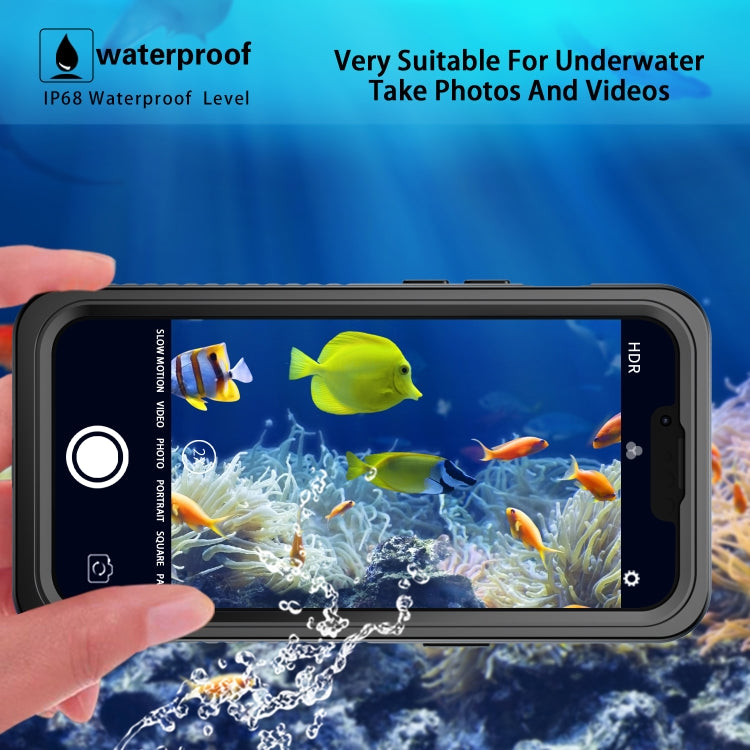 For iPhone 13 Pro RedPepper Shockproof IP68 Waterproof PC + TPU Protective Case(Black) - iPhone 13 Pro Cases by RedPepper | Online Shopping UK | buy2fix