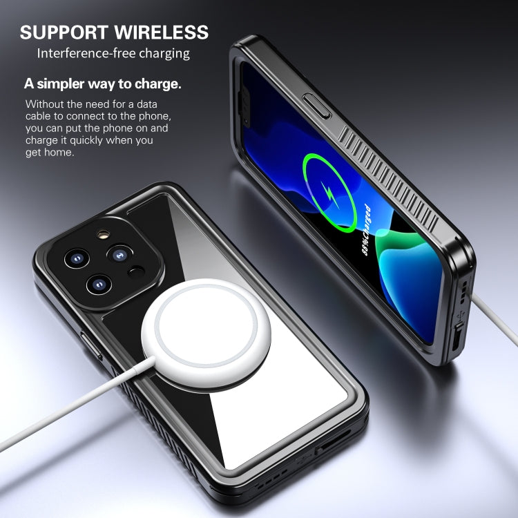 For iPhone 13 Pro RedPepper Shockproof IP68 Waterproof PC + TPU Protective Case(Black) - iPhone 13 Pro Cases by RedPepper | Online Shopping UK | buy2fix