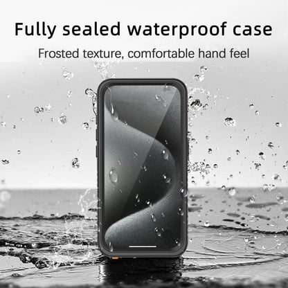 For iPhone 15 Pro RedPepper Shockproof IP68 Waterproof PC + TPU Protective Case(Black) - iPhone 15 Pro Cases by RedPepper | Online Shopping UK | buy2fix
