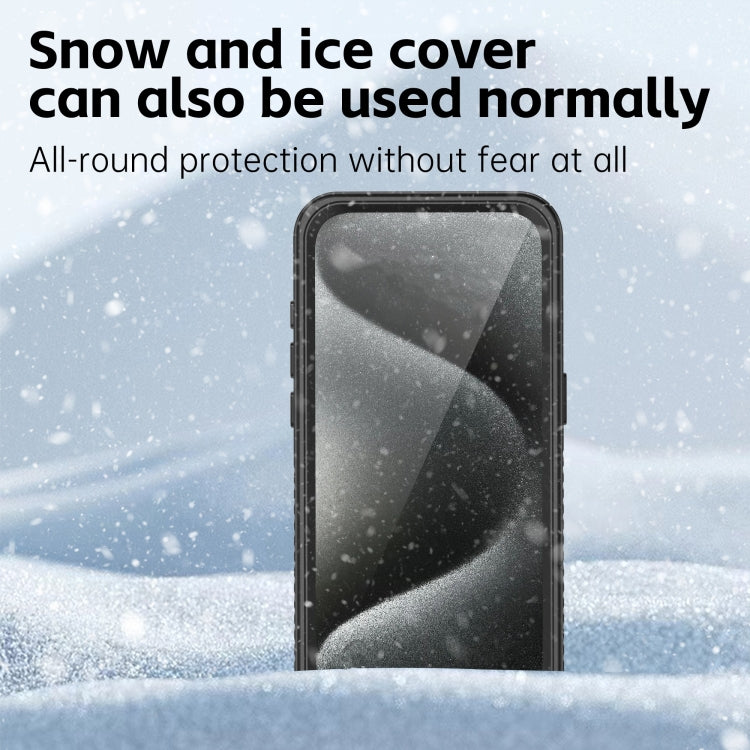 For iPhone 15 Pro RedPepper Shockproof IP68 Waterproof PC + TPU Protective Case(Black) - iPhone 15 Pro Cases by RedPepper | Online Shopping UK | buy2fix