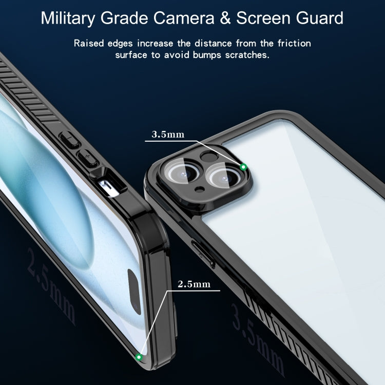 For iPhone 15 Plus RedPepper Shockproof IP68 Waterproof PC + TPU Protective Case(Black) - iPhone 15 Plus Cases by RedPepper | Online Shopping UK | buy2fix