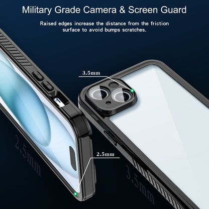 For iPhone 15 Plus RedPepper Shockproof IP68 Waterproof PC + TPU Protective Case(Black) - iPhone 15 Plus Cases by RedPepper | Online Shopping UK | buy2fix