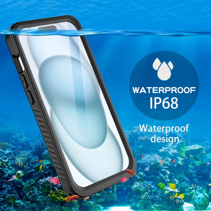 For iPhone 15 RedPepper Shockproof IP68 Waterproof PC + TPU Protective Case(Black) - iPhone 15 Cases by RedPepper | Online Shopping UK | buy2fix