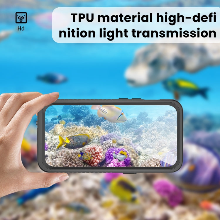 For iPhone 15 RedPepper Shockproof IP68 Waterproof PC + TPU Protective Case(Black) - iPhone 15 Cases by RedPepper | Online Shopping UK | buy2fix