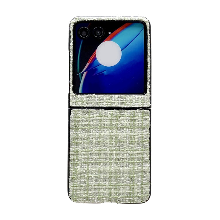 For Motorola Razr 50 Fabric Folding PC Phone Case(Green) by buy2fix