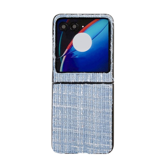 For Motorola Razr 50 Fabric Folding PC Phone Case(Blue) by buy2fix