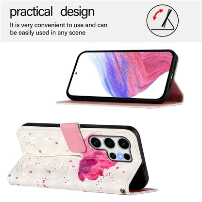 For Samsung Galaxy S25 Ultra 5G 3D Painting Horizontal Flip Leather Phone Case(Flower) - Galaxy S25 Ultra 5G Cases by buy2fix | Online Shopping UK | buy2fix