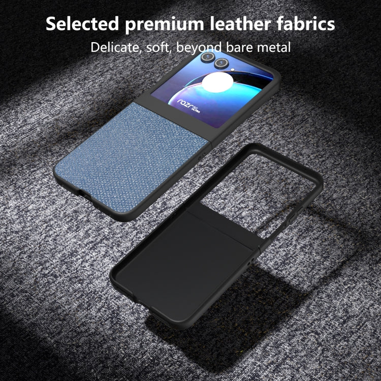 For Motorola Razr 50 Diamond Series Black Edge Phone Case(Sapphire Blue) by buy2fix