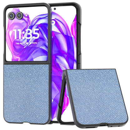 For Motorola Razr 50 Ultra Diamond Series Black Edge Phone Case(Sapphire Blue) by buy2fix