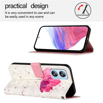 For Blackview A52 3D Painting Horizontal Flip Leather Phone Case(Flower) - More Brand by buy2fix | Online Shopping UK | buy2fix