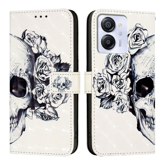 For Blackview Color 8 3D Painting Horizontal Flip Leather Phone Case(Skull) by buy2fix