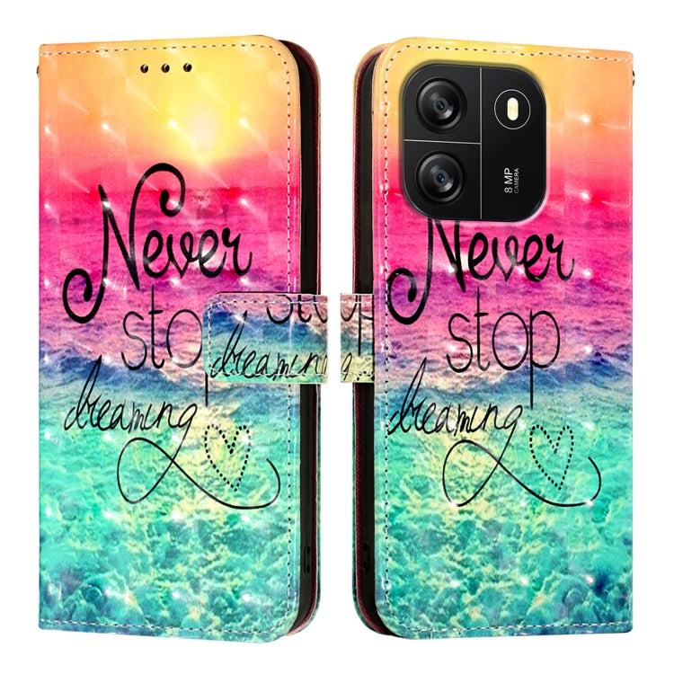 For Blackview Wave 6C 3D Painting Horizontal Flip Leather Phone Case(Chasing Dreams) - More Brand by buy2fix | Online Shopping UK | buy2fix