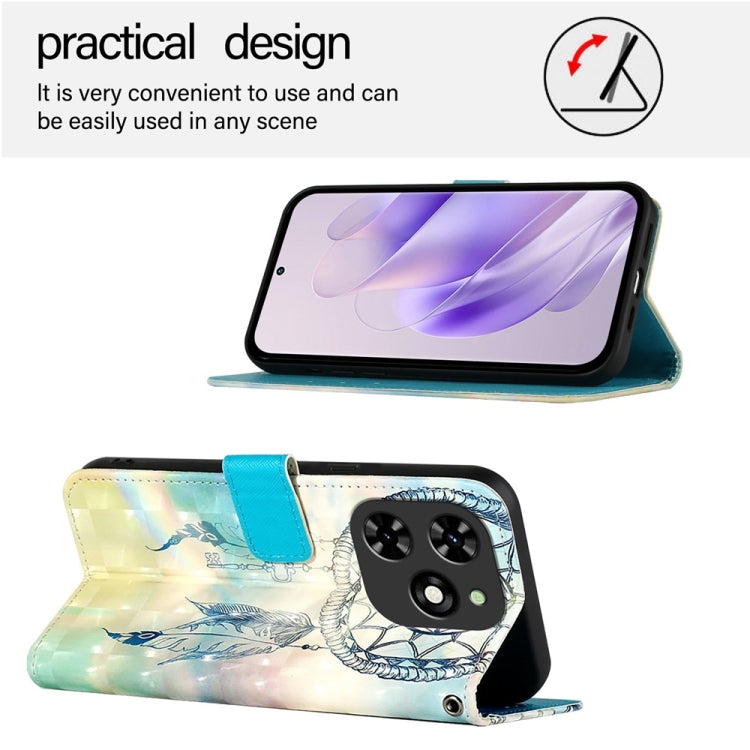 For Tecno Spark Go 2024 / Spark 20C 3D Painting Horizontal Flip Leather Phone Case(Dream Wind Chimes) by buy2fix