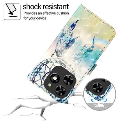For Tecno Spark Go 2024 / Spark 20C 3D Painting Horizontal Flip Leather Phone Case(Dream Wind Chimes) by buy2fix