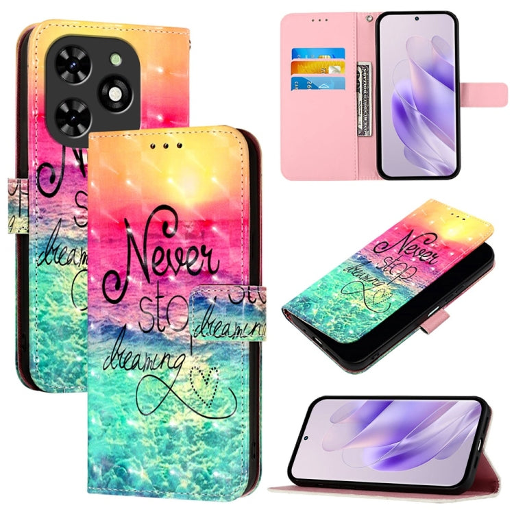 For Tecno Spark Go 2024 / Spark 20C 3D Painting Horizontal Flip Leather Phone Case(Chasing Dreams) by buy2fix