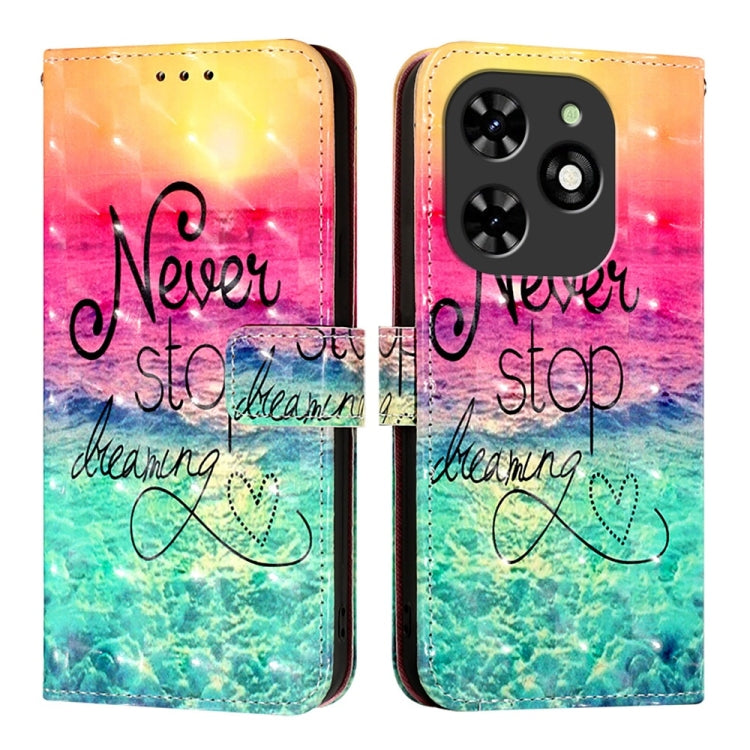 For Tecno Spark Go 2024 / Spark 20C 3D Painting Horizontal Flip Leather Phone Case(Chasing Dreams) by buy2fix