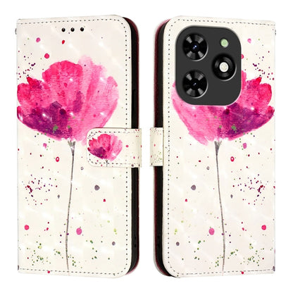 For Tecno Spark Go 2024 / Spark 20C 3D Painting Horizontal Flip Leather Phone Case(Flower) by buy2fix