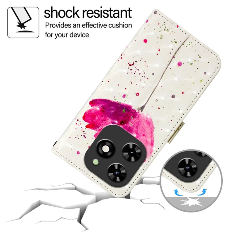 For Tecno Spark Go 2024 / Spark 20C 3D Painting Horizontal Flip Leather Phone Case(Flower) by buy2fix
