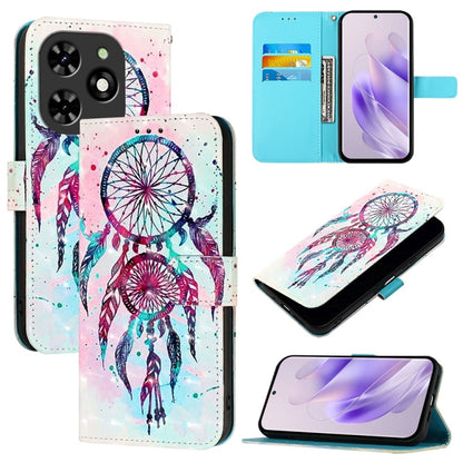 For Tecno Spark Go 2024 / Spark 20C 3D Painting Horizontal Flip Leather Phone Case(Color Drop Wind Chimes) by buy2fix