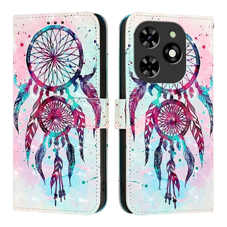 For Tecno Spark Go 2024 / Spark 20C 3D Painting Horizontal Flip Leather Phone Case(Color Drop Wind Chimes) by buy2fix