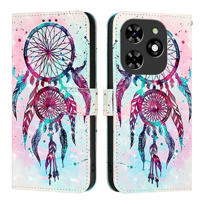 For Tecno Spark Go 2024 / Spark 20C 3D Painting Horizontal Flip Leather Phone Case(Color Drop Wind Chimes) by buy2fix
