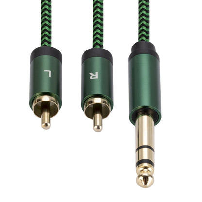 6.35mm Male to Dual RCA Female Audio Adapter Cable, Length:3m(Green) - RCA Cable by buy2fix | Online Shopping UK | buy2fix