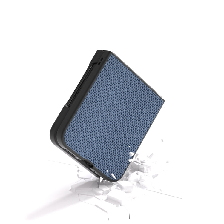 For Motorola Razr 50 Ultra Carbon Fiber Texture Protective Phone Case(Light Blue) by buy2fix