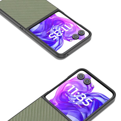 For Motorola Razr 50 Ultra Carbon Fiber Texture Protective Phone Case(Green) by buy2fix