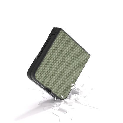 For Motorola Razr 50 Ultra Carbon Fiber Texture Protective Phone Case(Green) by buy2fix