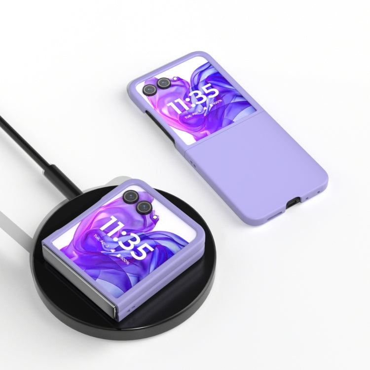 For Motorola Razr 50 Ultra Skin Feel Full Coverage Phone Case(Purple) by buy2fix