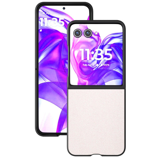 For Motorola Razr 50 Ultra Glitter Full Coverage PU + PC Phone Case(White) by buy2fix