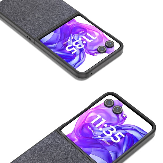 For Motorola Razr 50 Ultra Glitter Full Coverage PU + PC Phone Case(Black) by buy2fix