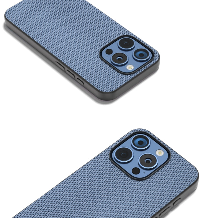 For iPhone 16 Pro Carbon Fiber Texture Protective Phone Case(Light Blue) - iPhone 16 Pro Cases by buy2fix | Online Shopping UK | buy2fix