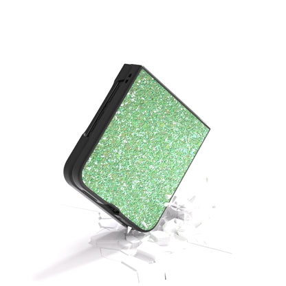 For Motorola Razr 50 Ultra Black Frame Colorful Glitter Phone Case(Dark Green) by buy2fix