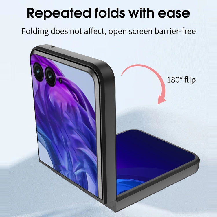 For Motorola Razr 50 Ultra CD Texture Magnetic Holder Phone Case(Purple) by buy2fix