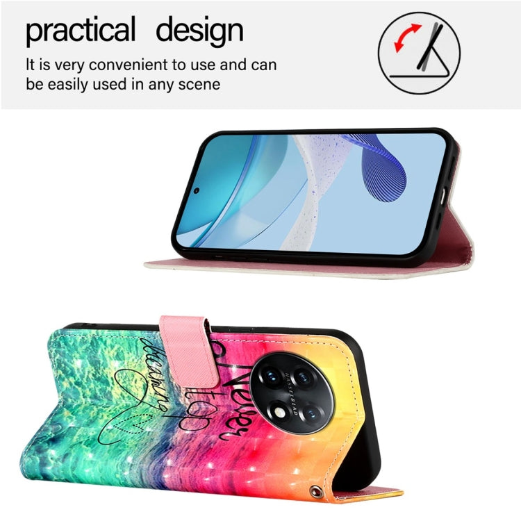 For OnePlus 11 3D Painting Horizontal Flip Leather Phone Case(Chasing Dreams) - OnePlus Cases by buy2fix | Online Shopping UK | buy2fix