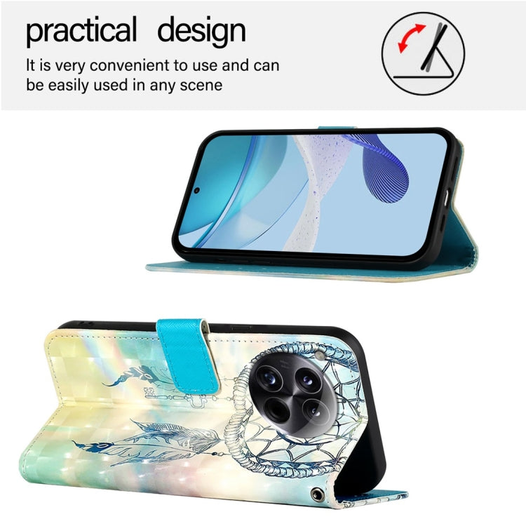 For OnePlus 12 Global 3D Painting Horizontal Flip Leather Phone Case(Dream Wind Chimes) - OnePlus Cases by buy2fix | Online Shopping UK | buy2fix