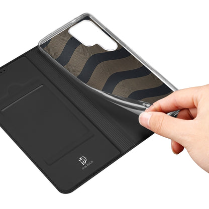 For Samsung Galaxy S25 Ultra 5G DUX DUCIS Skin Pro Series Flip Leather Phone Case(Black) by DUX DUCIS