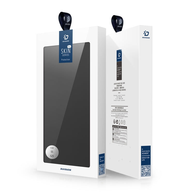 For Samsung Galaxy S25 5G DUX DUCIS Skin Pro Series Flip Leather Phone Case(Black) by DUX DUCIS