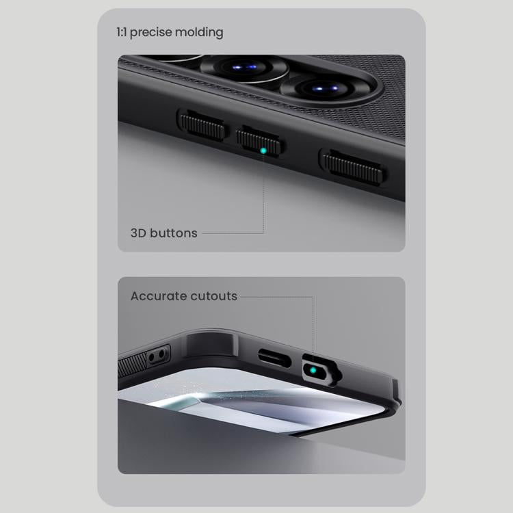 For Samsung Galaxy S25 5G NILLKIN Frosted Shield Pro PC + TPU Phone Case(Black) - Galaxy S25 5G Cases by NILLKIN | Online Shopping UK | buy2fix