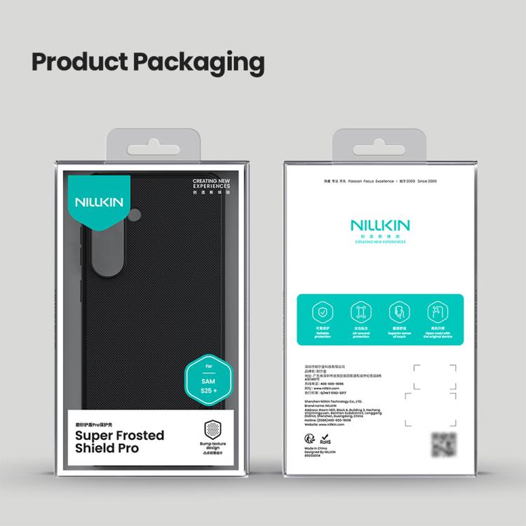 For Samsung Galaxy S25+ 5G NILLKIN Frosted Shield Pro PC + TPU Phone Case(Black) - Galaxy S25+ 5G Cases by NILLKIN | Online Shopping UK | buy2fix
