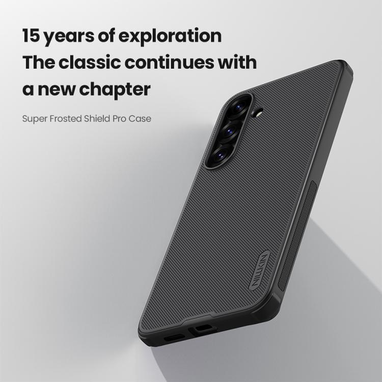 For Samsung Galaxy S25+ 5G NILLKIN Frosted Shield Pro PC + TPU Phone Case(Black) - Galaxy S25+ 5G Cases by NILLKIN | Online Shopping UK | buy2fix