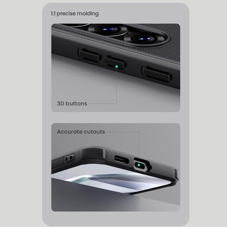 For Samsung Galaxy S25+ 5G NILLKIN Frosted Shield Pro PC + TPU Phone Case(Black) - Galaxy S25+ 5G Cases by NILLKIN | Online Shopping UK | buy2fix