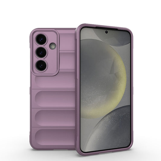 For Samsung Galaxy S25 5G Magic Shield TPU + Flannel Phone Case(Purple) - Galaxy S25 5G Cases by buy2fix | Online Shopping UK | buy2fix