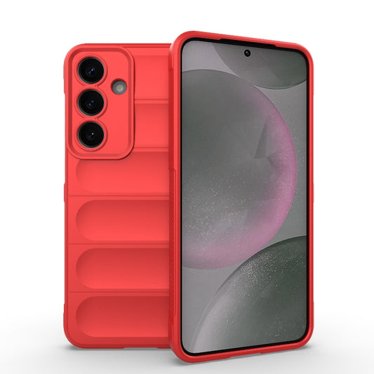 For Samsung Galaxy S25+ 5G Magic Shield TPU + Flannel Phone Case(Red) - Galaxy S25+ 5G Cases by buy2fix | Online Shopping UK | buy2fix