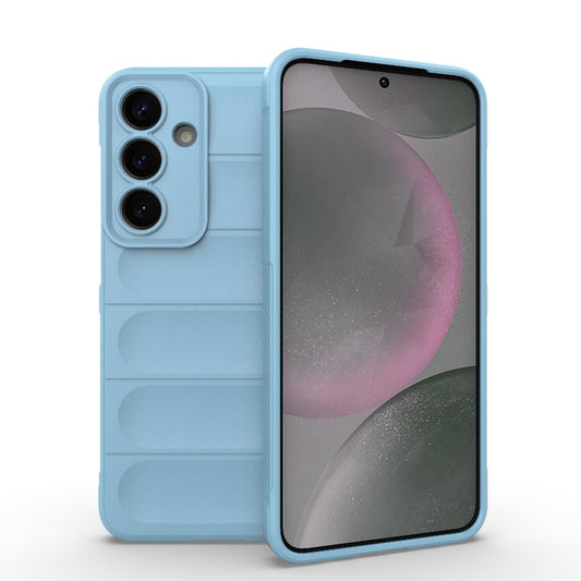 For Samsung Galaxy S25+ 5G Magic Shield TPU + Flannel Phone Case(Light Blue) - Galaxy S25+ 5G Cases by buy2fix | Online Shopping UK | buy2fix